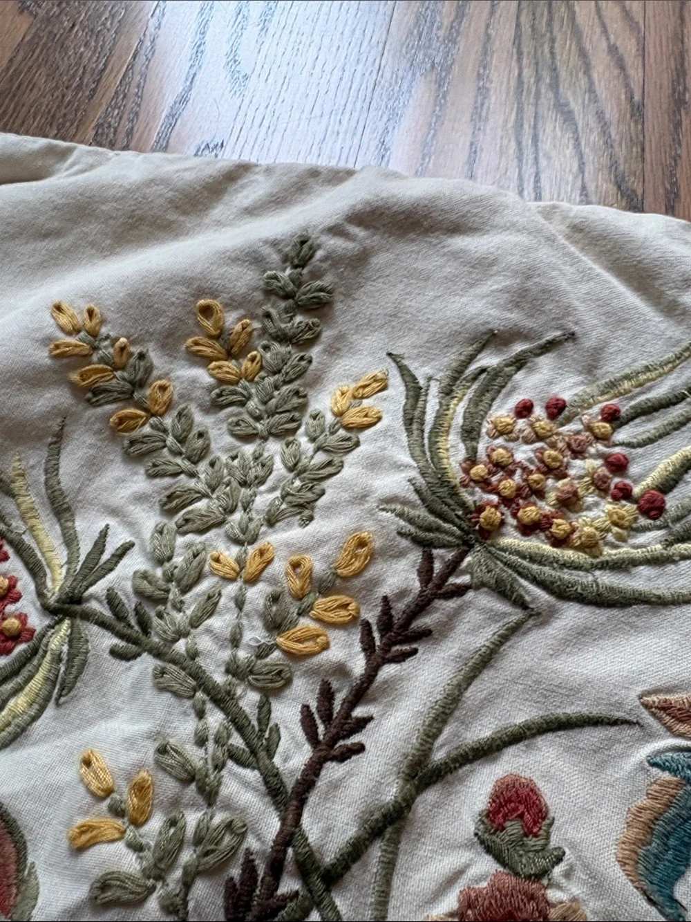 Pottery Barn embroidered pillow sham